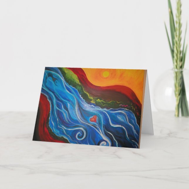 Gehen mit dem Fluss Karte (Vorderseite)