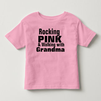 Gehen mit Großmutter-Brustkrebs-Shirt Kleinkind T-shirt