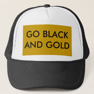 GEHEN SCHWARZES UND GOLD TRUCKERKAPPE