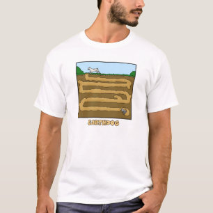 Gehen Sie, Cartoon Earthdog T - Shirt zu reiben