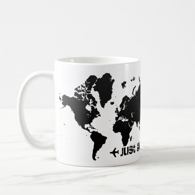 Gehen Sie einfach. Weltkarten-Kaffee-Tasse Kaffeetasse (Links)