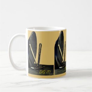 GEHEN SIE ES! Goldpfanne und Bergbau. Holen Sie si Kaffeetasse