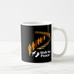 Gehen Sie Frieden 2026 Weltfrieden Mönche mit Alok Kaffeetasse
