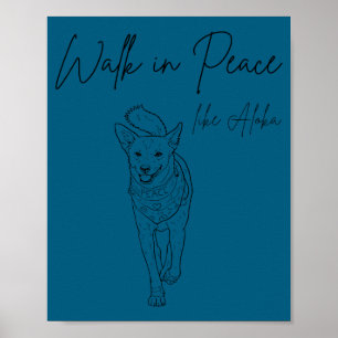 Gehen Sie für Frieden wie Aloka Hund Minimalistisc Poster