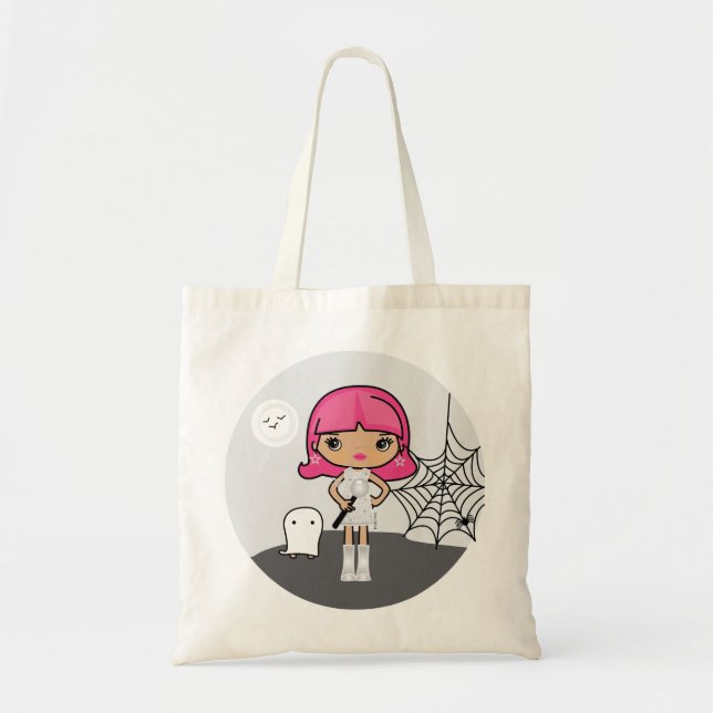 Gehen Sie gehen Tänzer-Halloween-Tasche Tragetasche (Vorne)