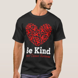 Gehen Sie im Februar Rot Herzkrankheit Bewusstsein T-Shirt