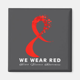 Gehen Sie im Februar Rot Herzkrankheit Gesundheits Magnet