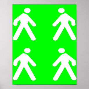 Gehen Sie im Grünen Poster