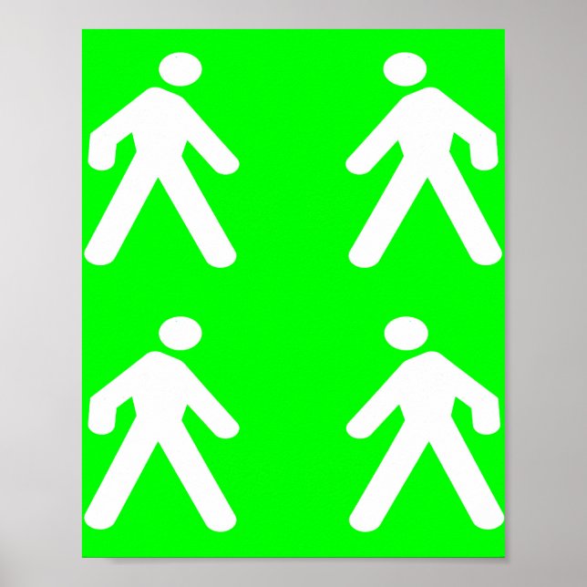 Gehen Sie im Grünen Poster (Vorne)