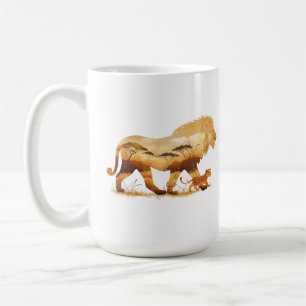 Gehen Sie immer mit mir - für immer Lion Design Kaffeetasse