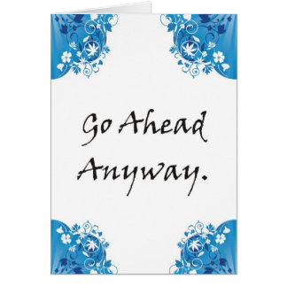 Gehen Sie irgendwie voran