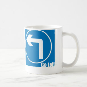 gehen Sie links Kaffeetasse