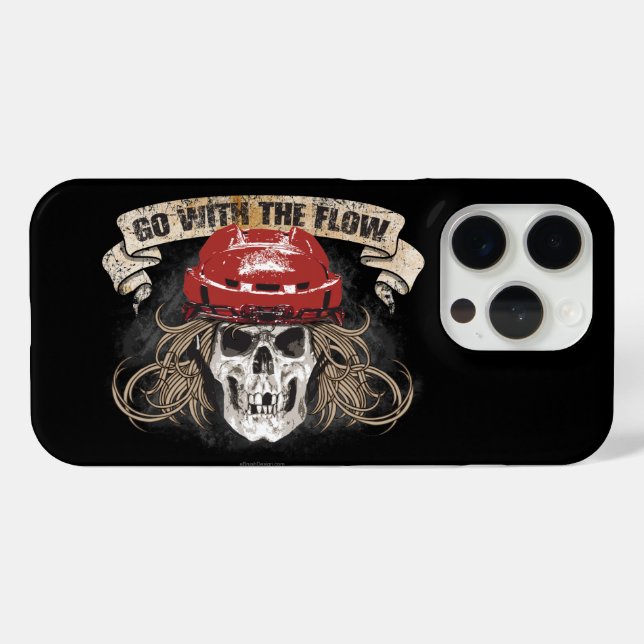 Gehen Sie mit dem Flow (Hockey Hair) Red Case-Mate iPhone Hülle (Rückseite (Horizontal))