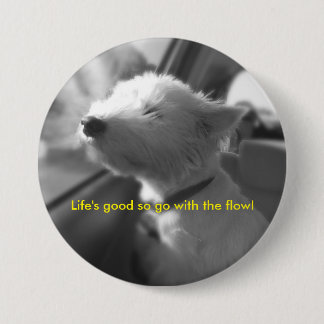 Gehen Sie mit dem Fluss Westie Button
