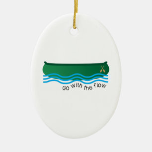 Gehen Sie mit Fluss Keramikornament