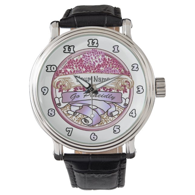 Gehen Sie platt Armbanduhr (Vorderseite)