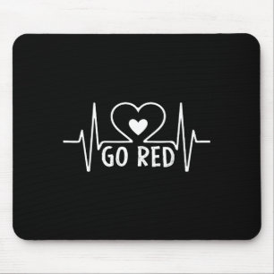 Gehen Sie Rot Für Frauen Amerikanischer Herzkrankh Mousepad