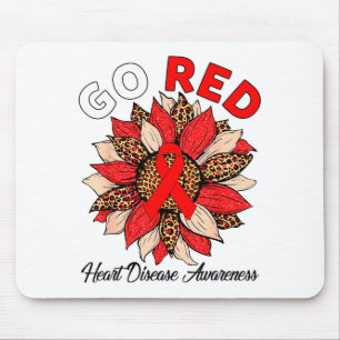 Gehen Sie Rot Herzkrankheit Bewusstsein Rotband So Mousepad