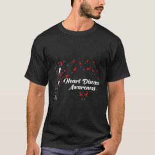 Gehen Sie Rot Herzkrankheit Bewusstsein Rotes Band T-Shirt