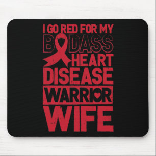 Gehen Sie Rot Herzkrankheit Bewusstsein Schlechter Mousepad