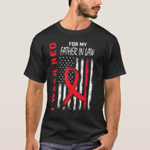Gehen Sie Rot Schwiegervater Herzkrankheit Bewusst T-Shirt
