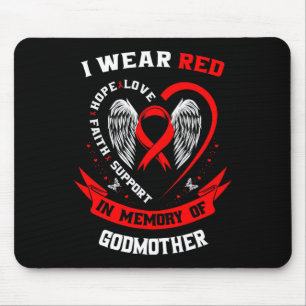 Gehen Sie Rot Zum Gedenken An Die Tante Herzkrankh Mousepad