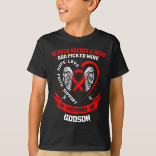 Gehen Sie Rot Zum Gedenken an Meinen Patenkind-Her T-Shirt
