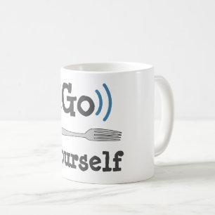 Gehen Sie selbst Kaffee-Tasse essen Kaffeetasse