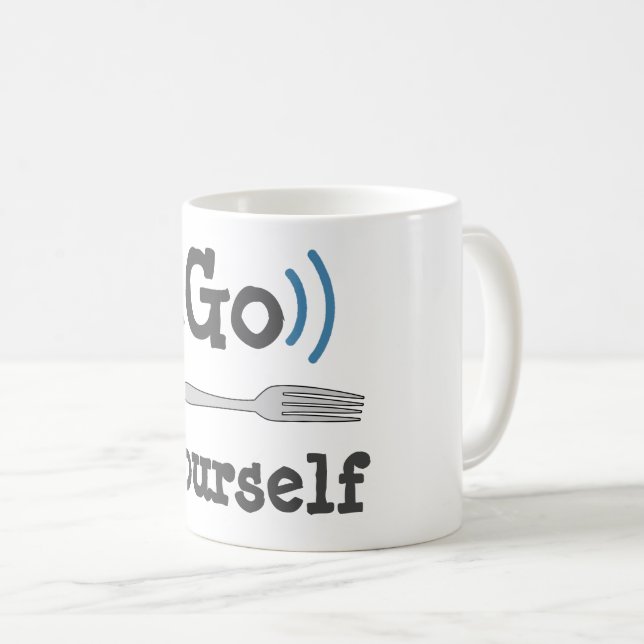 Gehen Sie selbst Kaffee-Tasse essen Kaffeetasse (VorderseiteRechts)