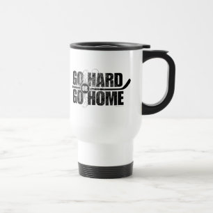 Gehen Sie stark oder gehen Sie Zuhause (Hockey) Reisebecher