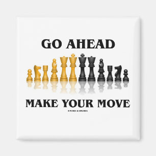 Gehen Sie trifft voran Ihre Maßnahme (Schach-Set) Magnet