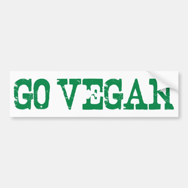 Gehen Sie vegan Autoaufkleber (Vorne)
