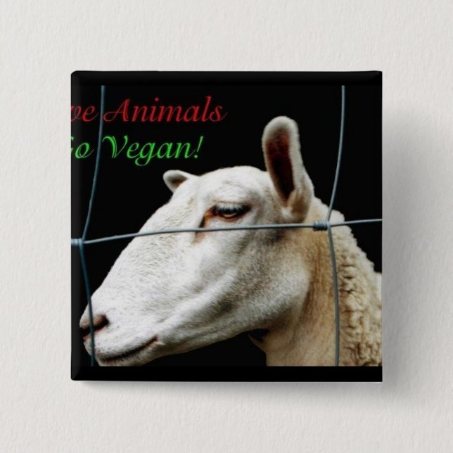 Gehen Sie vegan Button (Vorderseite)