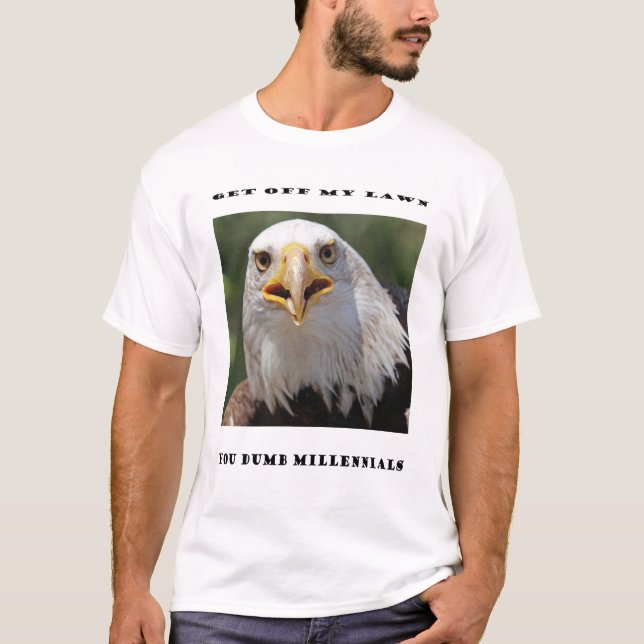 Gehen Sie von meinem Rasen Sie stumme millennials T-Shirt (Vorderseite)