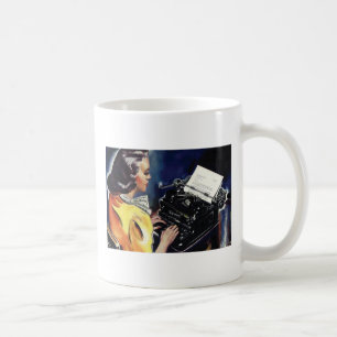 Gehen Sie weg! Ich schreibe! --Erklären Sie ihnen Kaffeetasse