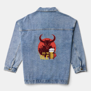Gehen Sie zu Ale - Satan Drink Bier Jeansjacke