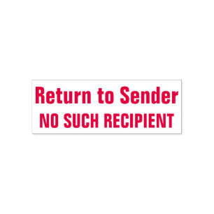 "Gehen Sie zum Absender", "KEIN SOLCHES Permastempel