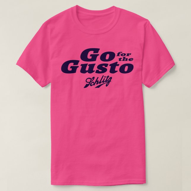 Gehen Sie zum Gusto-Stacker T-Shirt (Design vorne)