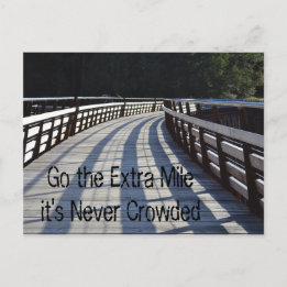 Gehen Sie zur Extra Mile... Trestle Postcard Postkarte