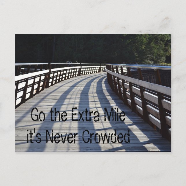Gehen Sie zur Extra Mile... Trestle Postcard Postkarte (Vorderseite)