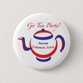 Gehen Tee-Party! Knopf Button