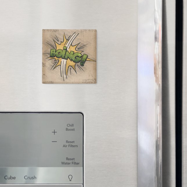 GEHEN! Vintages Comic Buch Steampunk Pop Kunst Magnet (In Situ (Kühlschrank))