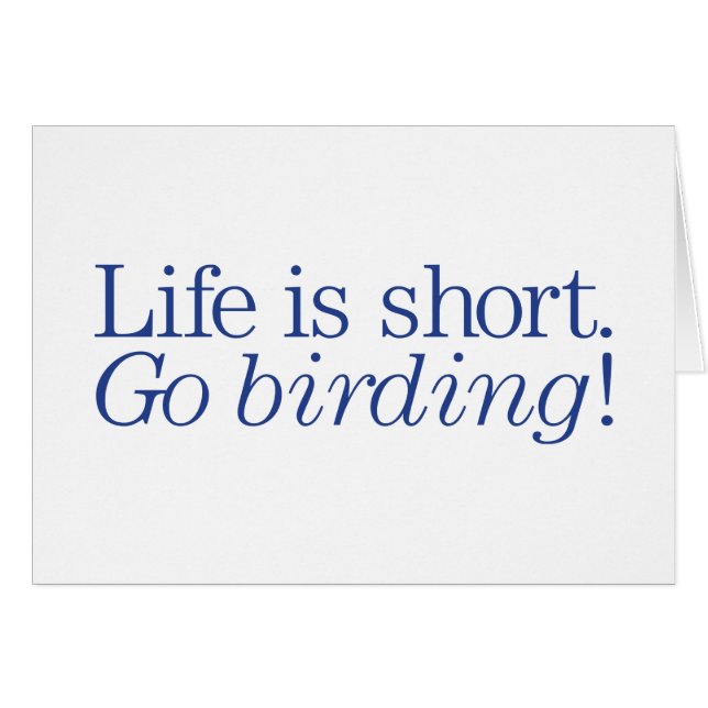 Gehen Vogelbeobachtung! (Vorderseite (Horizontal))