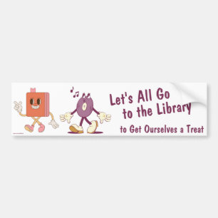 Gehen wir alle zum Library-Autoaufkleber Autoaufkleber