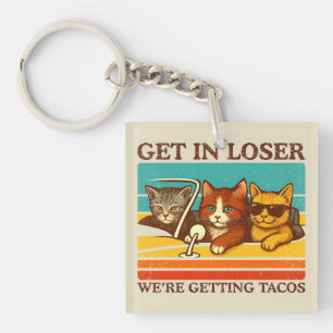 Gehen wir locker in Tacos Schlüsselanhänger