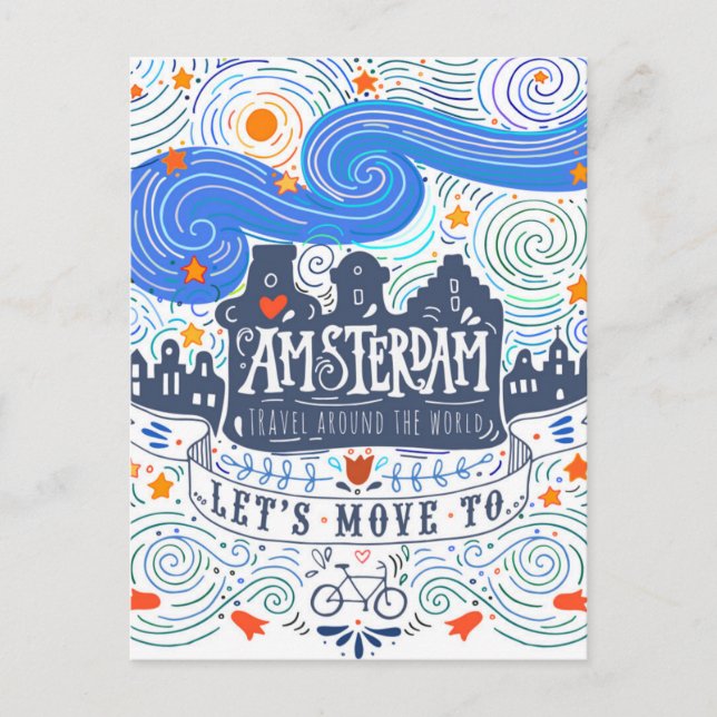 Gehen wir nach Amsterdam Postkarte (Vorderseite)
