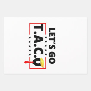 Gehen wir TACO Trump 4. Juli Taco Liebhaber Geschenkpapier Set
