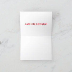 Gehen wir... Valentine-Sonderkarten Dankeskarte