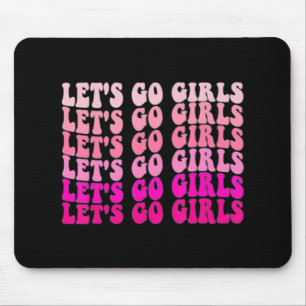 Gehen wir zu Mädchen Bachelorette Reise Retro Brid Mousepad