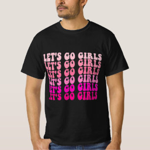 Gehen wir zu Mädchen Bachelorette Reise Retro Brid T-Shirt